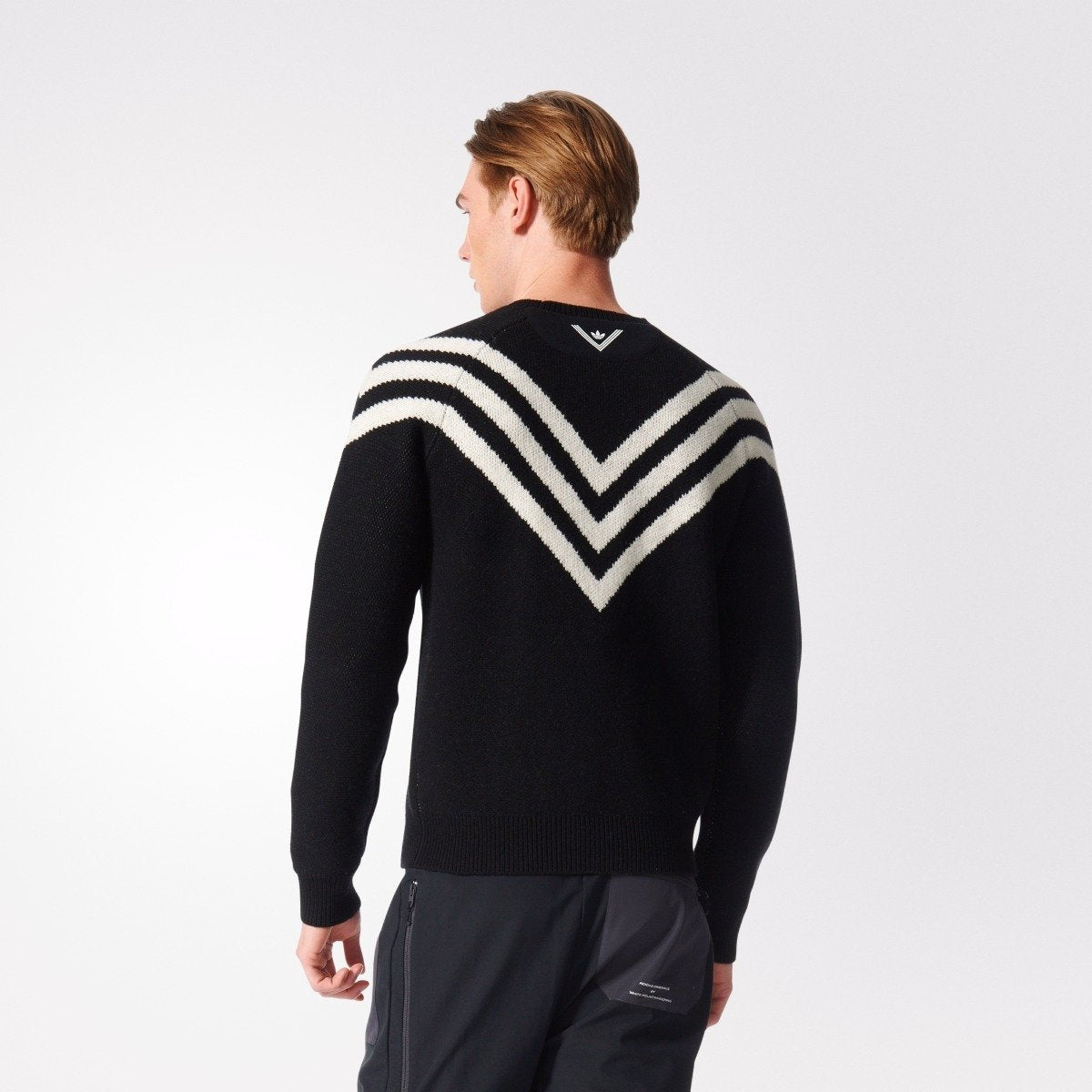 Men's adidas Originals By White Mountaineering 3 Stripes Knit Sweater Black  AY3132 | Chicago City Sports