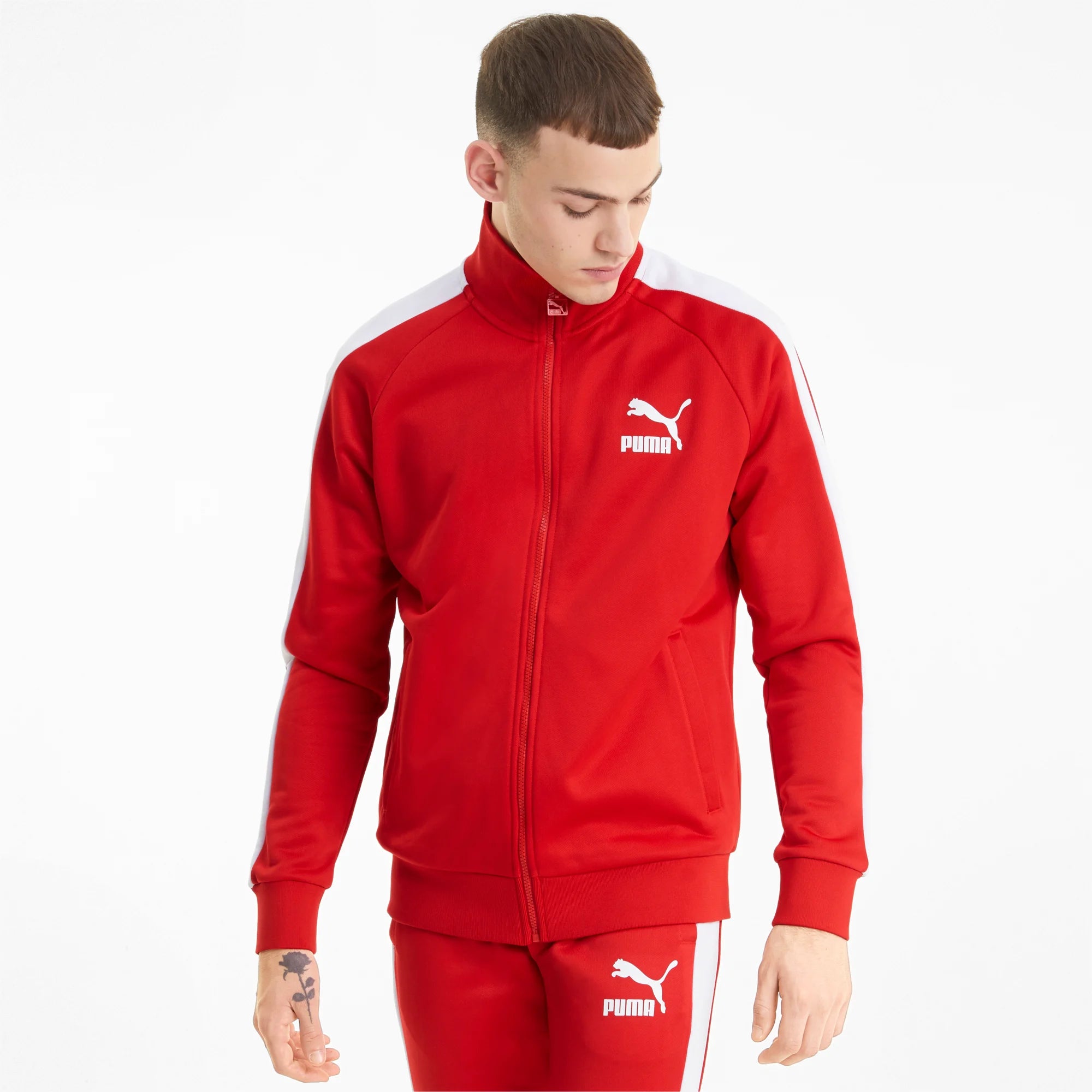 combate Bastante Se convierte en PUMA Iconic T7 Track Jacket Red 53009411 | Chicago City Sports