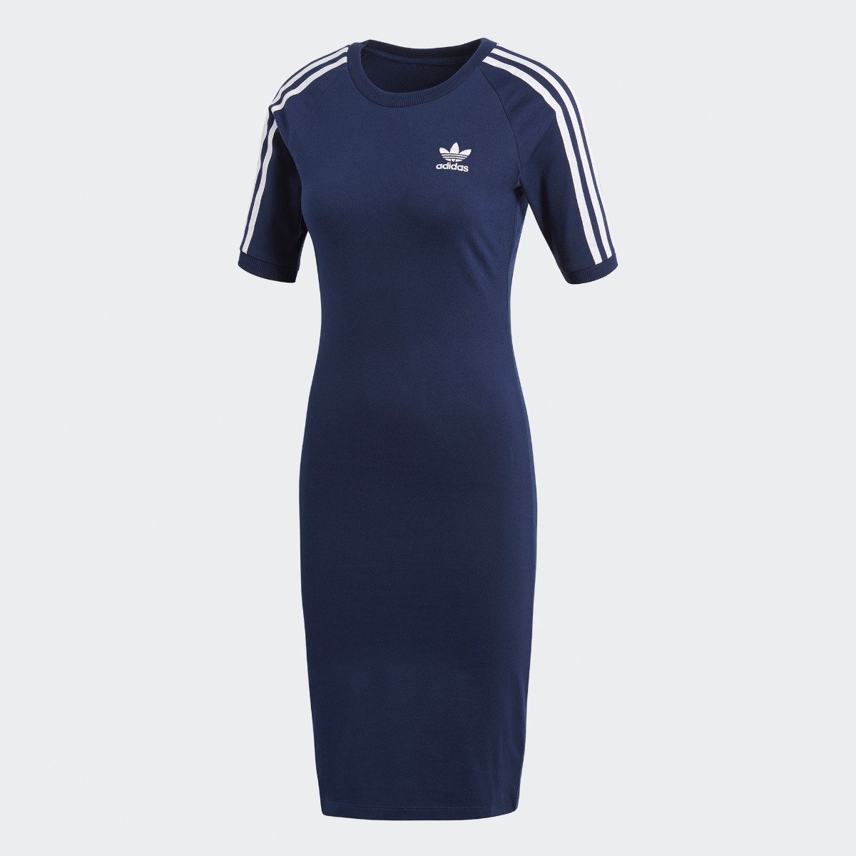 adidas 3 stripe dress navy