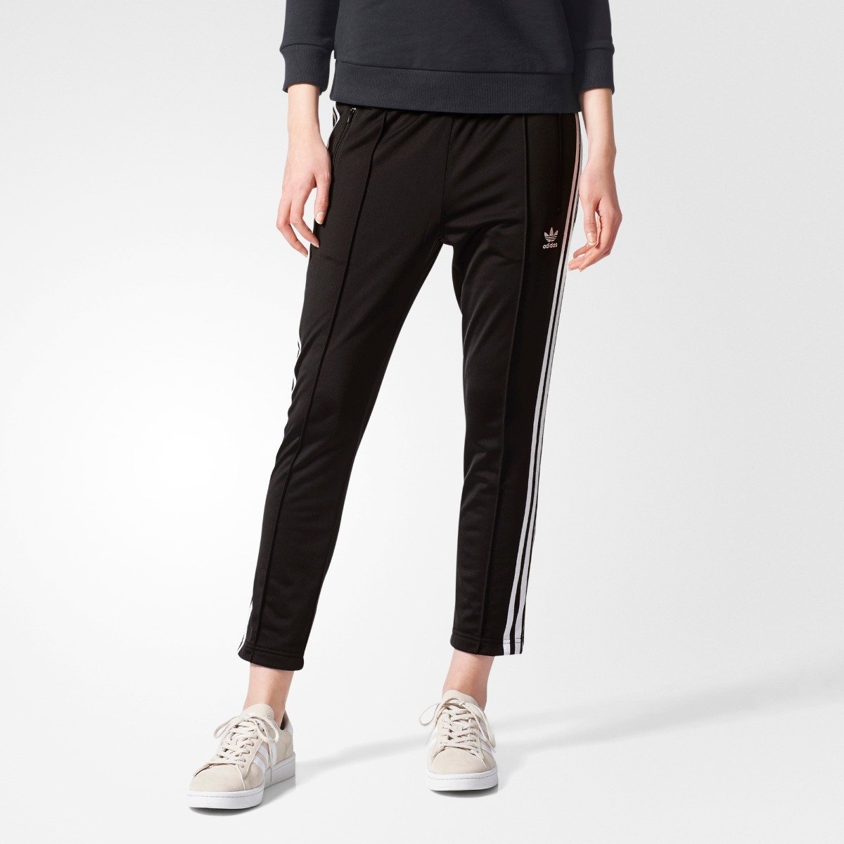 adidas cigarette pants black