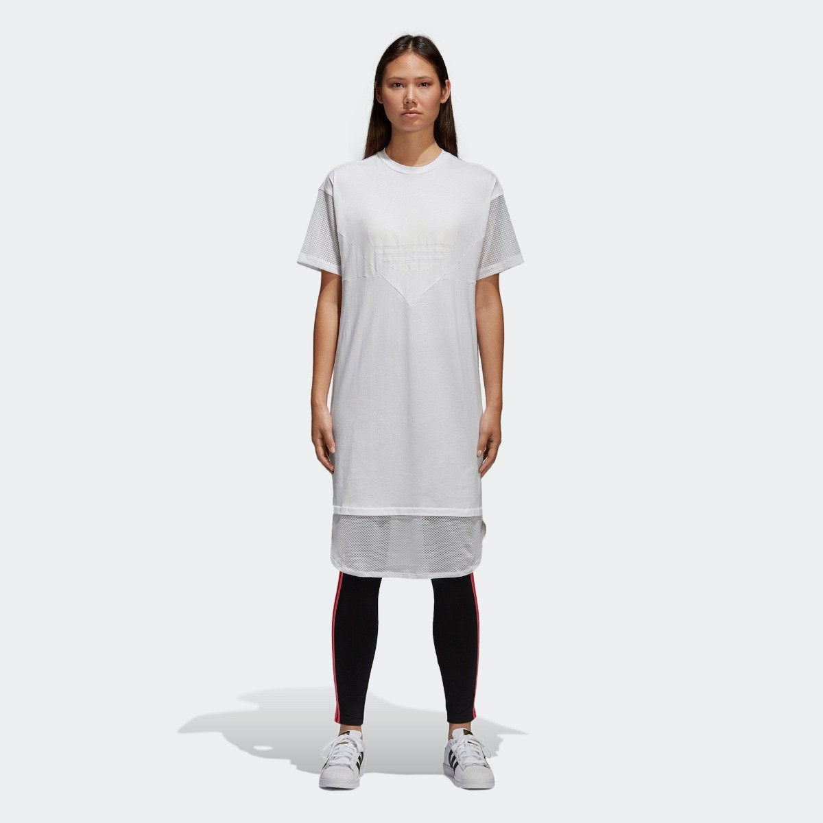 adidas tee dress white