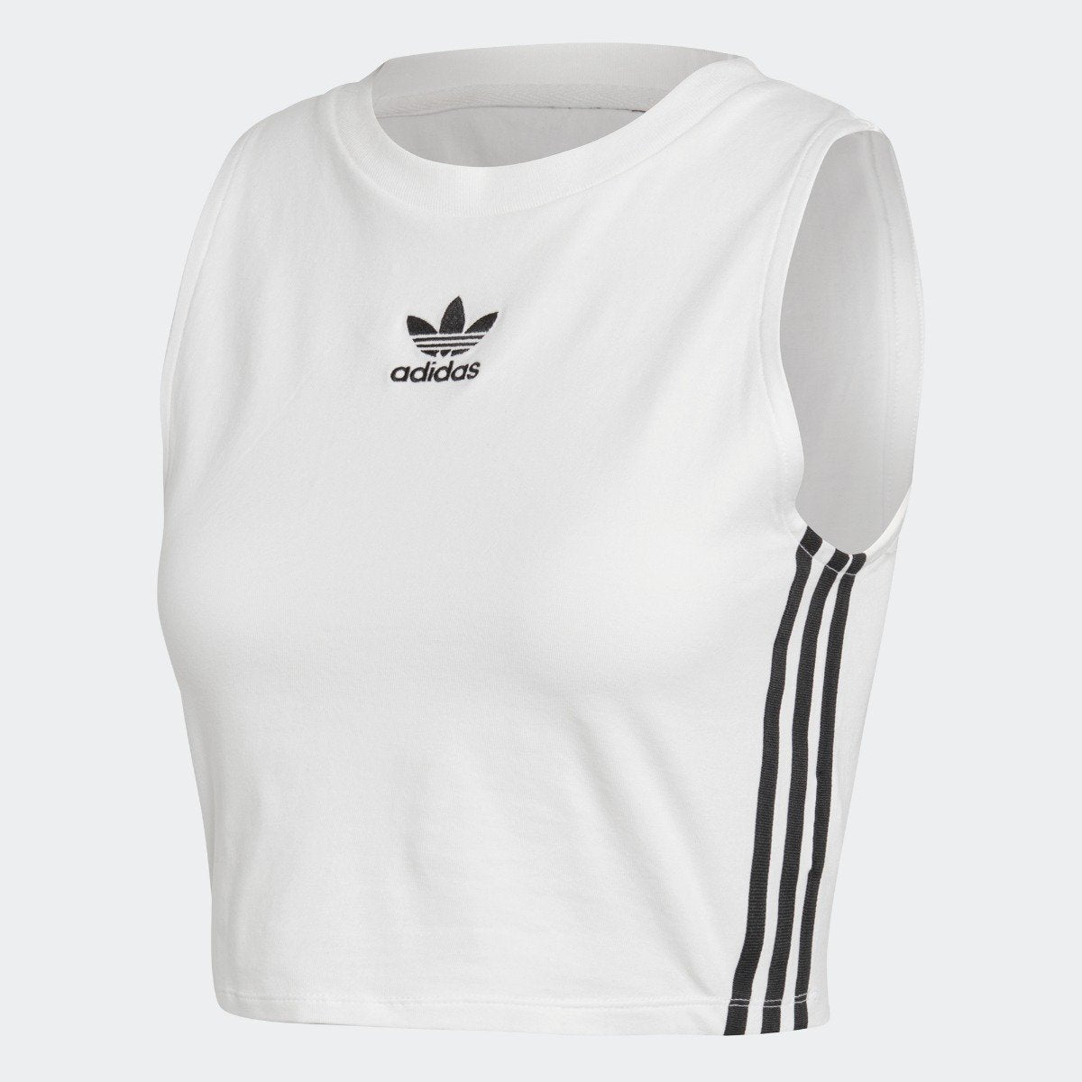 white adidas crop