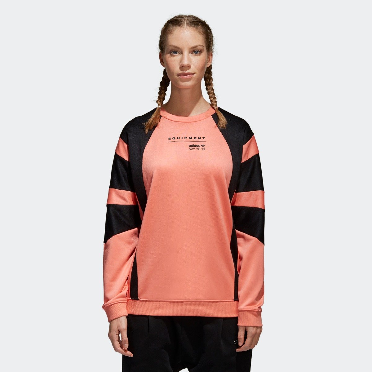 coral adidas sweatshirt