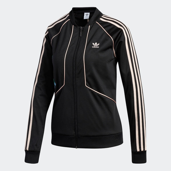 black and pink adidas track jacket