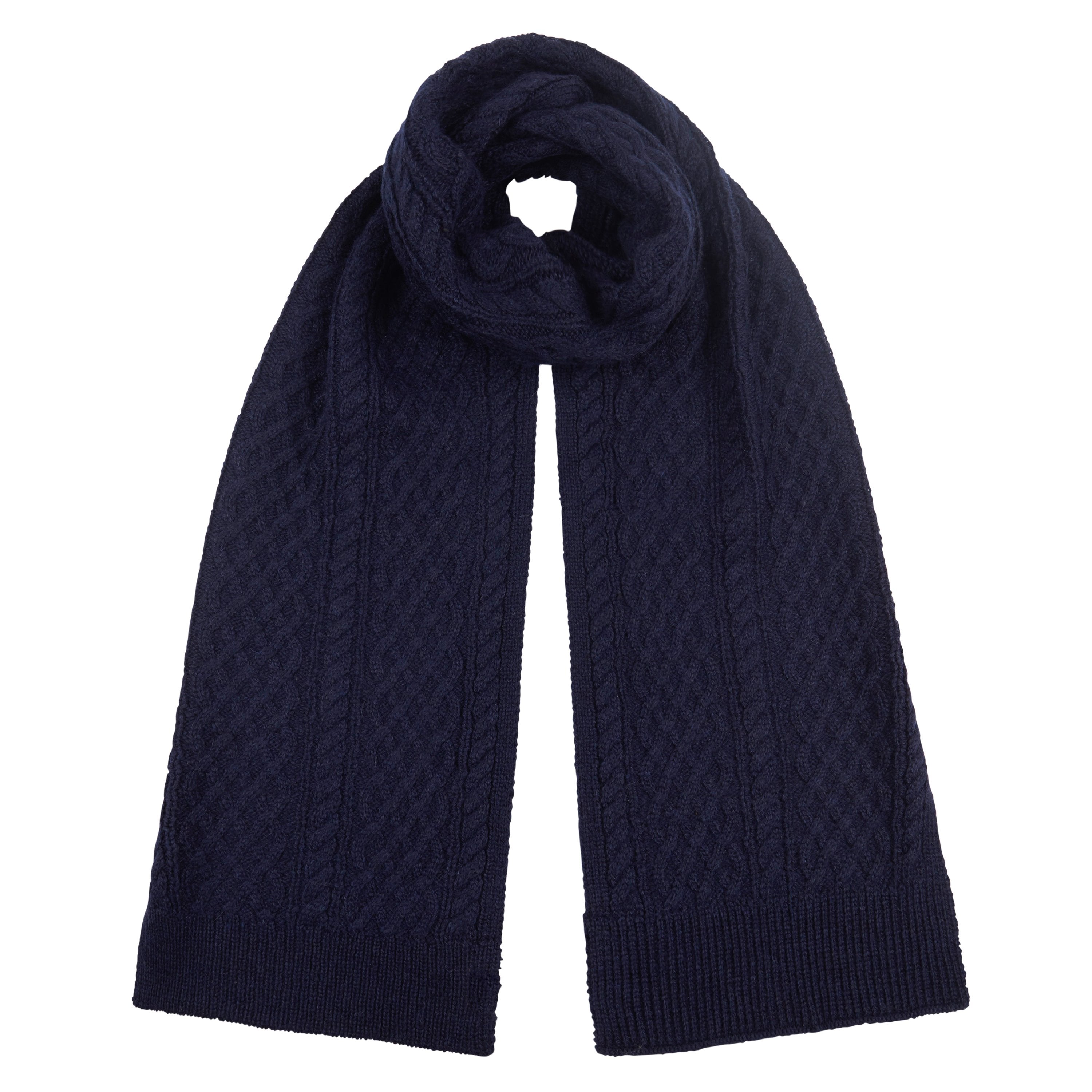 Men S Classic Navy Cable Knit Scarf