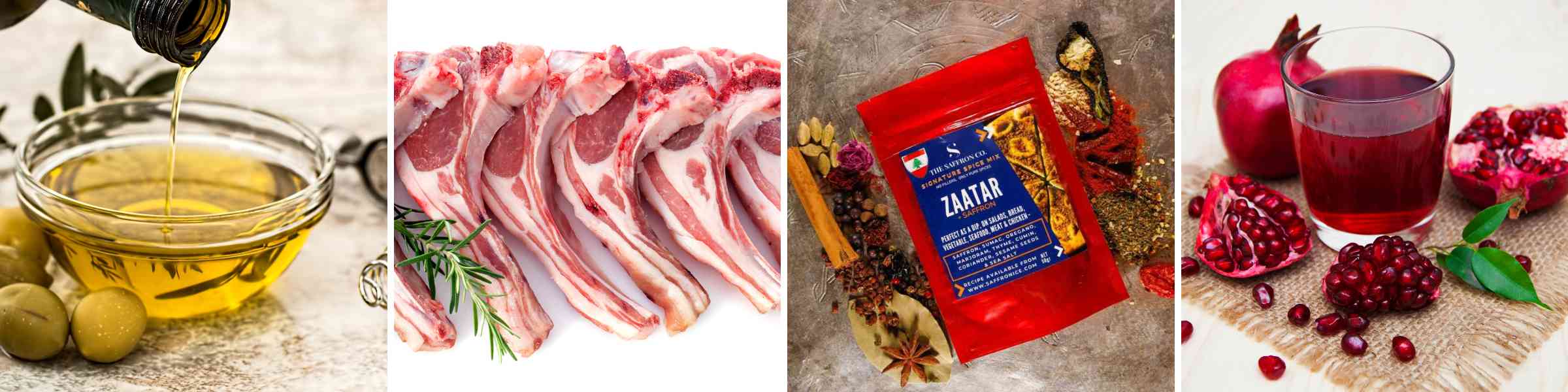 Lamb Chops with Pomegranate ingredients