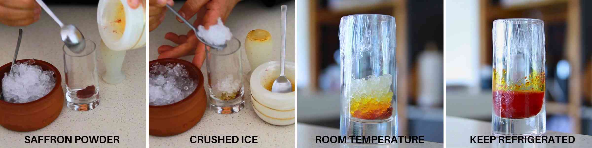 Saffron bloom method Crushed Ice