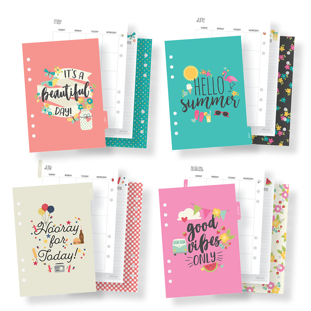 Personal Planner Good Vibes Monthly Inserts