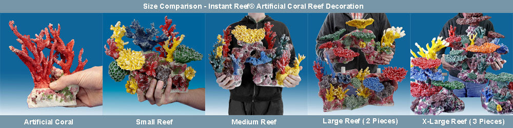 Instant Reef Artificial Coral Inserts Decors, Fake Coral Reef Decorations for Colorful Freshwater Fish Aquariums, Marine and Saltwater Fish Tanks