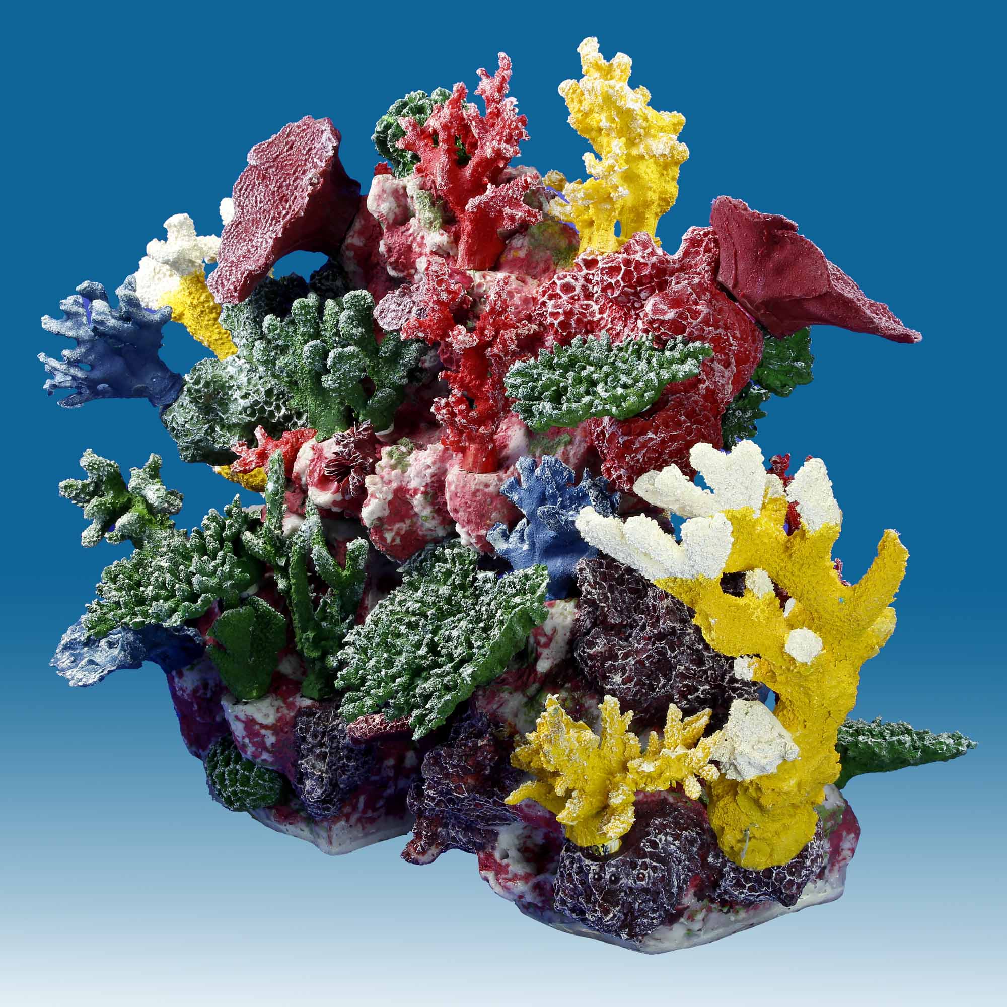 large coral stone fish tank