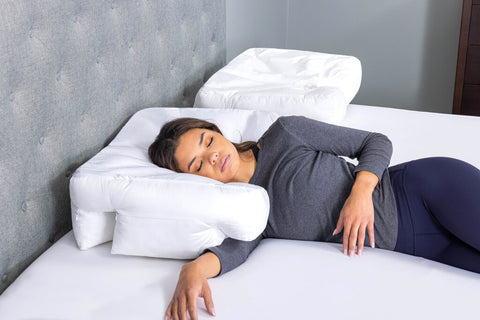 woman sleeping on a wife pillow