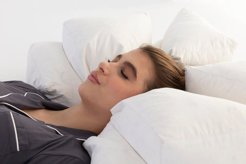 woman sleeping on a wife pillow