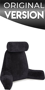 Husband Pillow - Lap Desk Black Large Wood Top - Fits Up to 17 Laptop - with Dual Cushion, Wrist Rest & Built-in Mouse Pad, Portable Laptop Stand