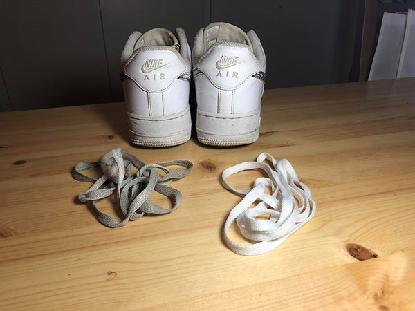 how to clean white converse laces