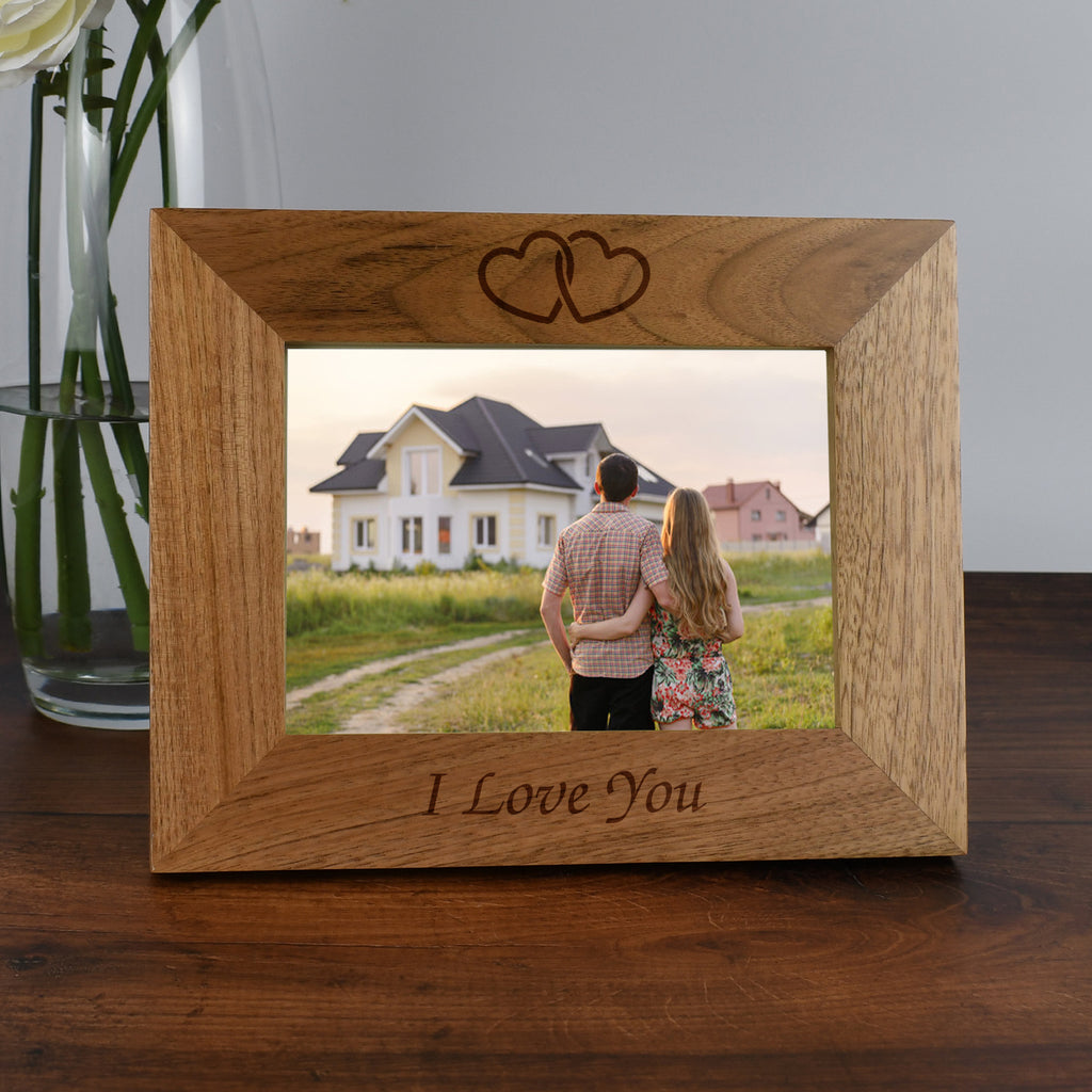 Personalised Love Story 4x6 Wooden Photo Frame