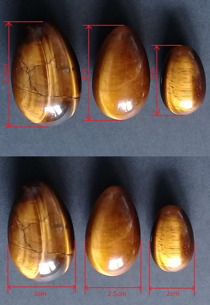 Tantra Yoni Egg in Tiger's Eye from Brazil Grade A ++++ Medium model