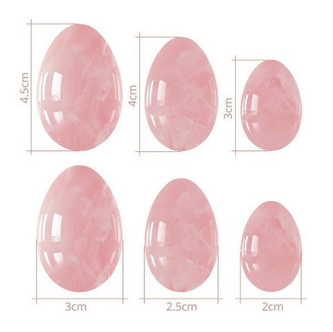 Tantra Yoni Egg in Rose Quartz from Brazil Grade A ++++ Small model