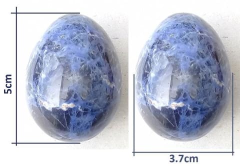 Tantra Yoni egg in Sodalite Grade A++++ model XL