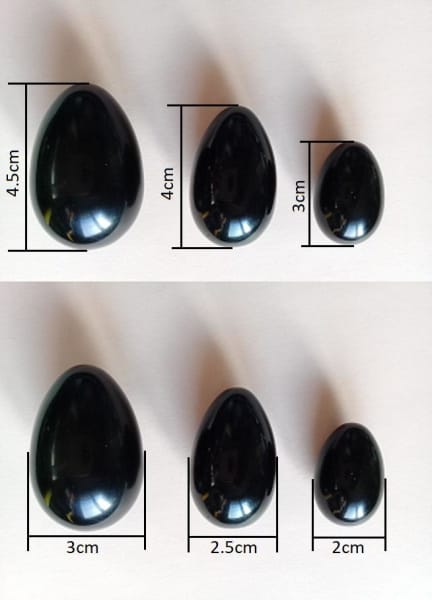 Tantra-Yoni-Ei aus schwarzem Obsidian aus Mexiko, Güteklasse A ++++, großes Modell