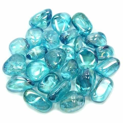 Aqua-Aura Crystal from Brazil tumbled stone Grade A++++