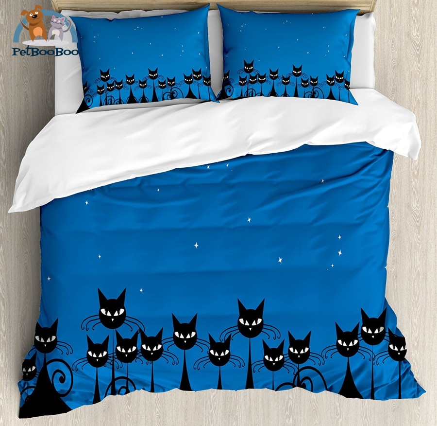 Night Of The Black Cats Bedding Duvet Cover Bed