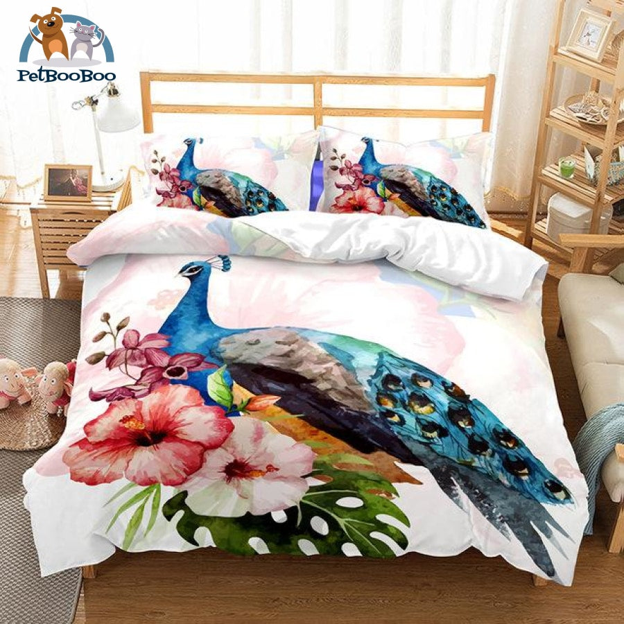 Peacock Bedding Duvet Cover Set