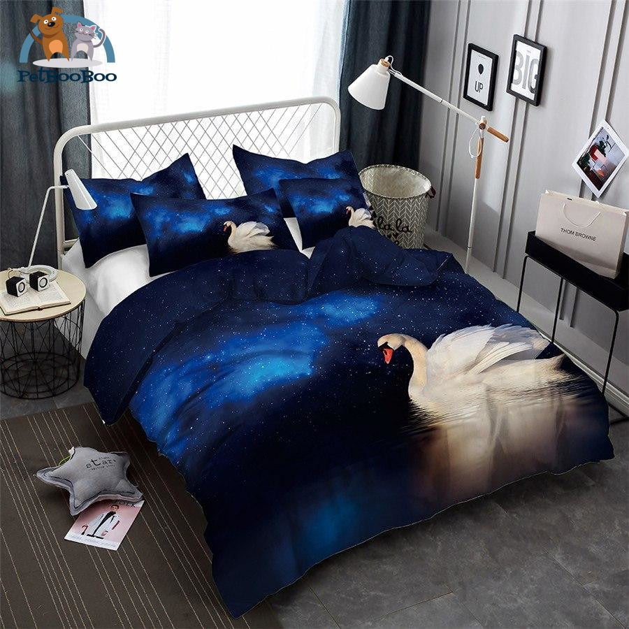 White Swan Bedding Duvet Cover Set