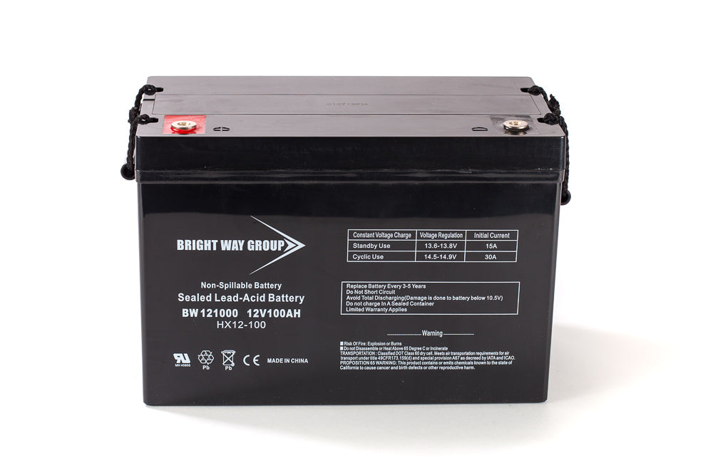 12V 100AH Sealed Lead Acid Rechargeable Deep Cycle SLA AGM Battery 