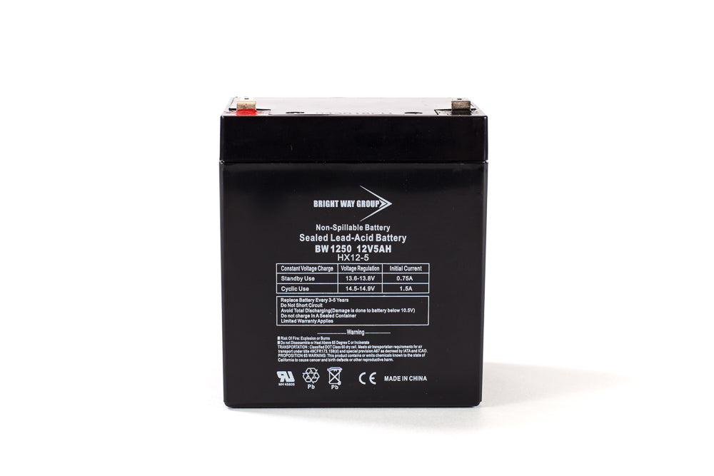 12V 5Ah SLA Battery - Rechargeable - 3 