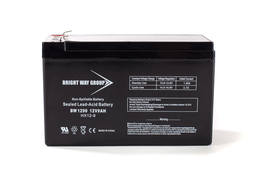 Bright Way Group BW 1290 F2 - 12V 9AH SLA Battery — Battery Wholesale