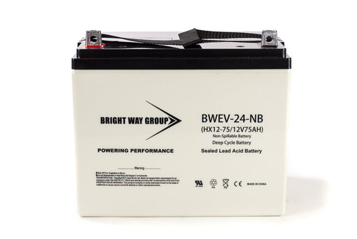 12V 75Ah Battery, Sealed Lead Acid battery (AGM), 350x166x174 mm (LxWxH),  Terminal I2 (Insert M6)