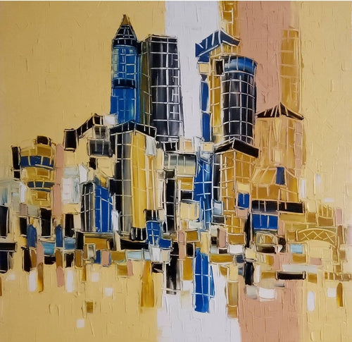 NEW CITY  ▪︎36X36X1.5  ▪︎OILS ▪︎TEXTURED