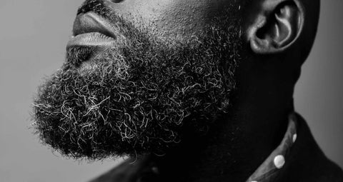 Close up of a mans beard