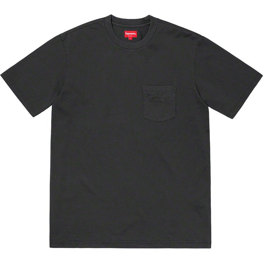 supreme black pocket tee