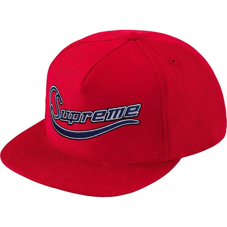 red corduroy supreme hat