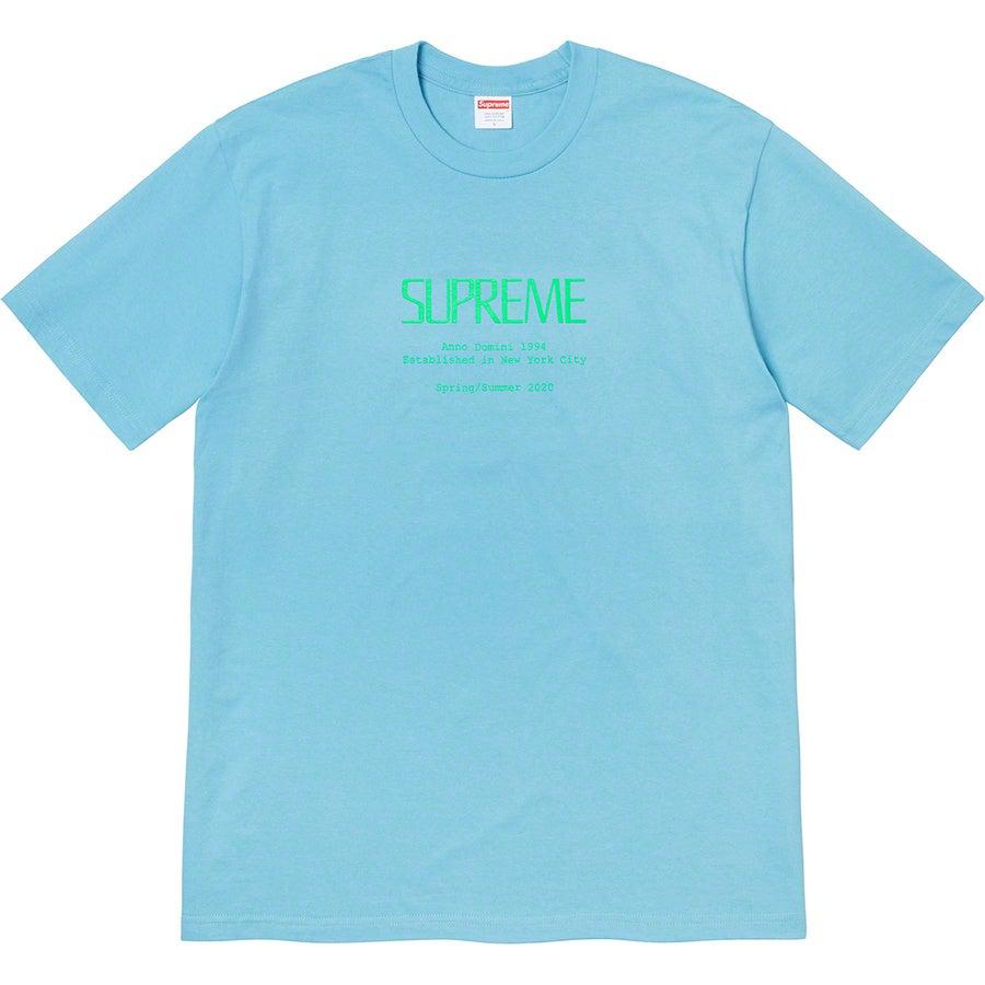 supreme light blue tee