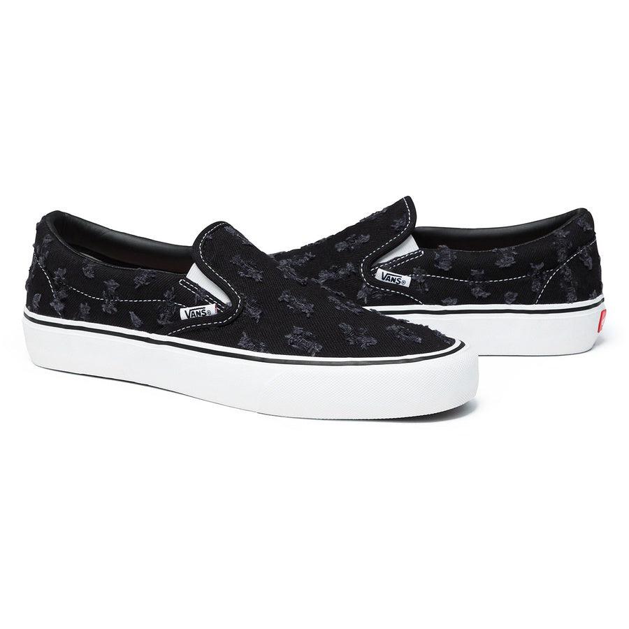 Buy Supreme®/ Vans® Hole Punch Denim Sk8-Hi Pro (Black) Online