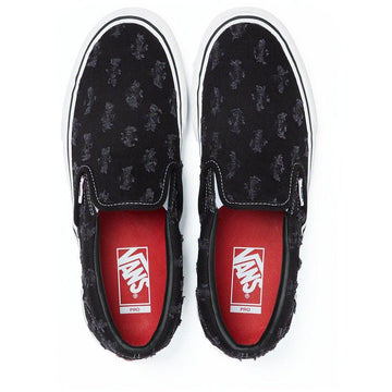 Buy Supreme®/ Vans® Hole Punch Denim Slip-On Pro (Black) Online