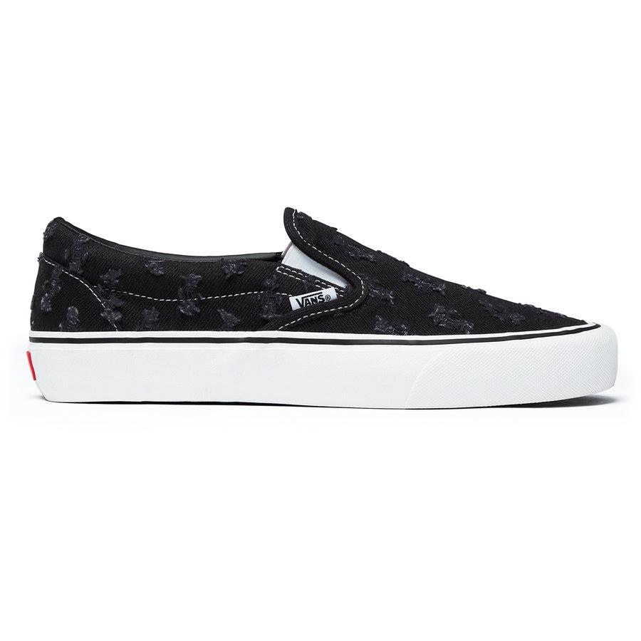 Supreme®/ Vans® Hole Punch Denim Slip-On Pro (Black) - Waves Never Die