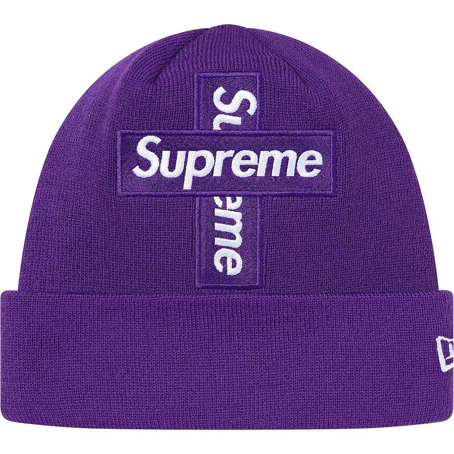 New Era x Supreme Grey, Pattern Print Chenille S Logo Beanie