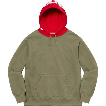 Buy Supreme Contrast Hooded Sweatshirt (Olive) Online - Waves