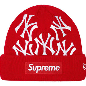 red supreme beanie hat