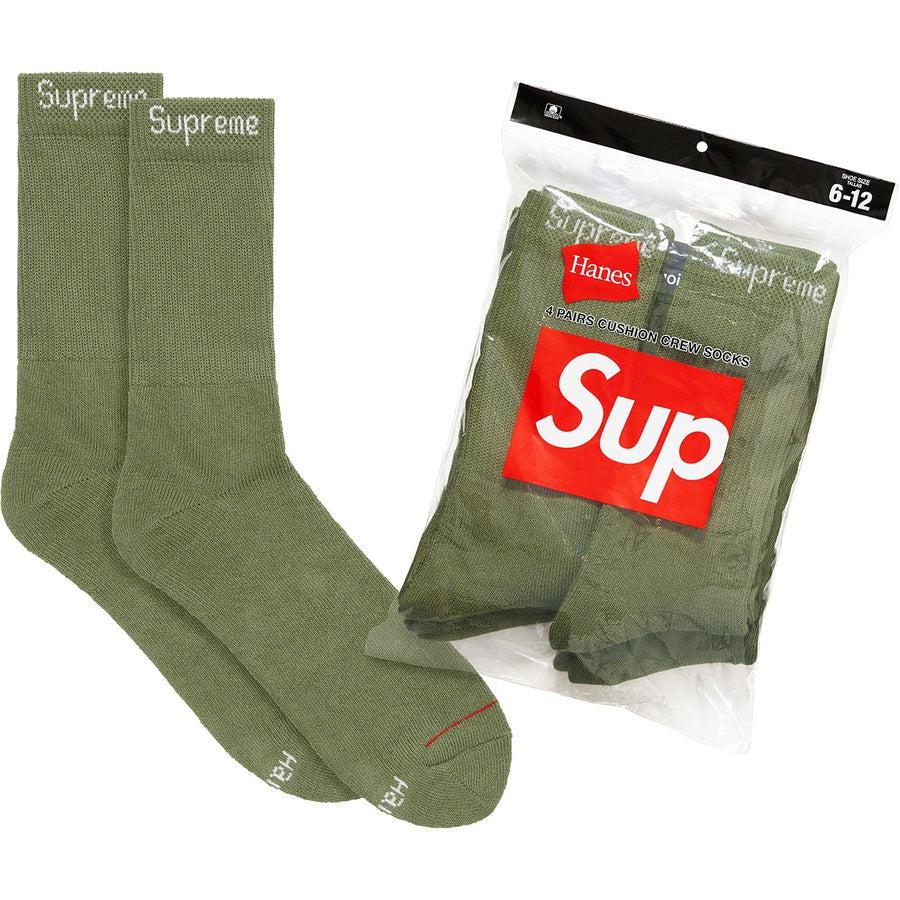 Buy SUPREME®/HANES® CREW SOCKS (4 PACK) Grey Online - Waves Au