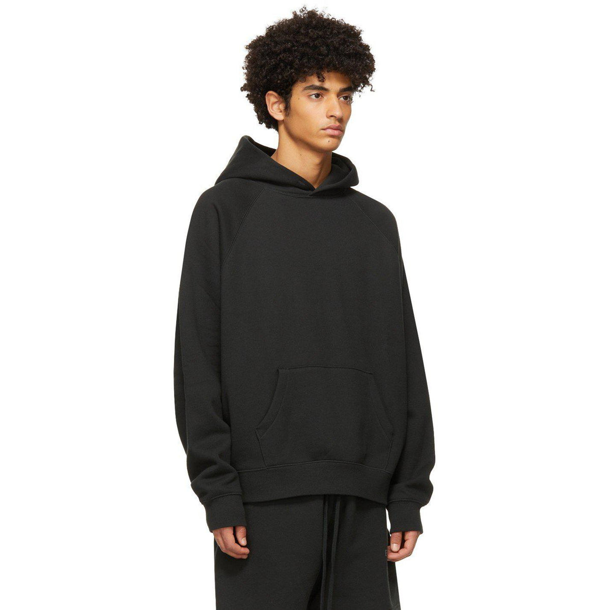 FEAR OF GOD ESSENTIALS Pull-Over Hoodie (SS21) Black - Waves Never Die
