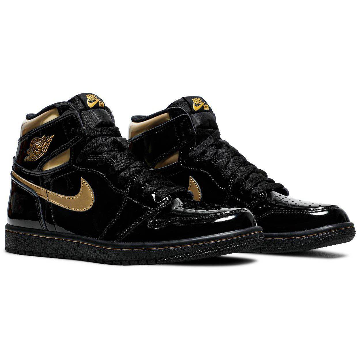 nike air jordan 1 black metallic gold