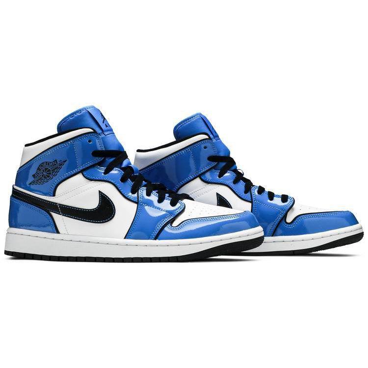 nike jordans 1 mid blue