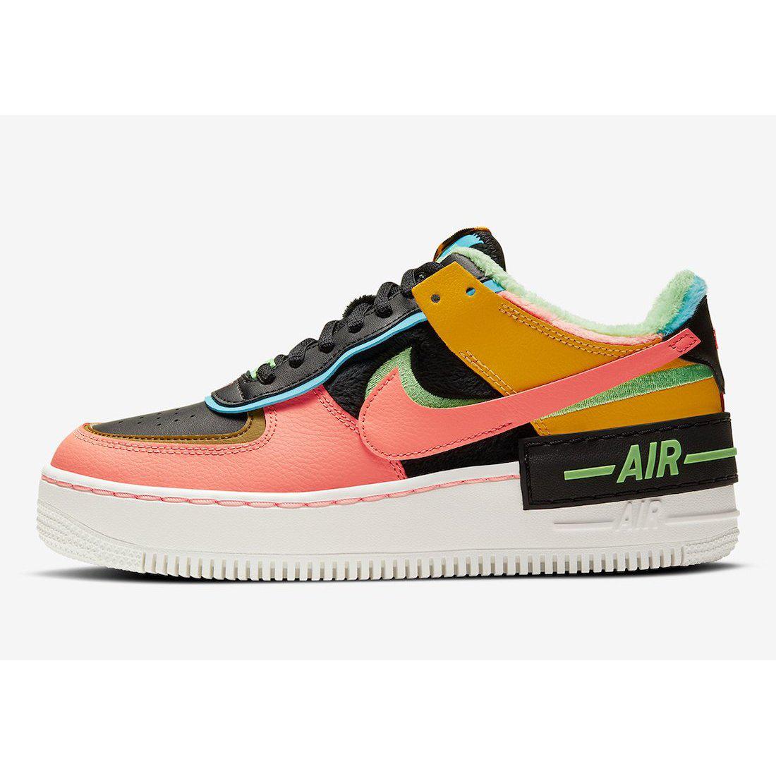 nike wmns air force 1 shadow white atomic pink