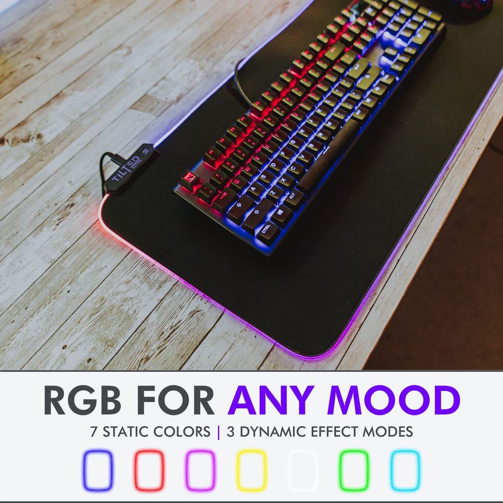 RGB Gaming Mouse Pad Large LED Extended Desk Mat –