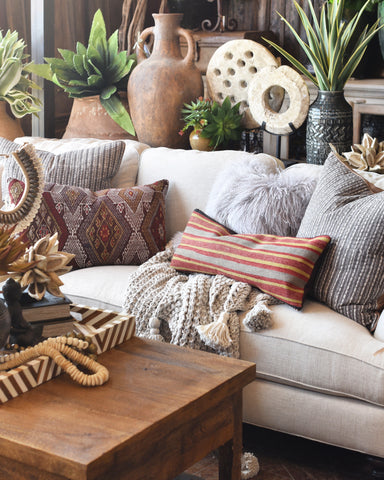 Neutral Couch Decorating Ideas | Styling a Neutral Sofa | TDL