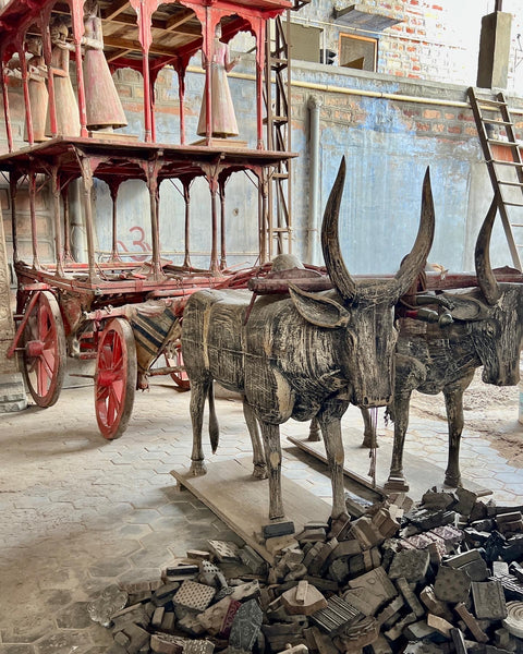 Antique Indian oxen cart